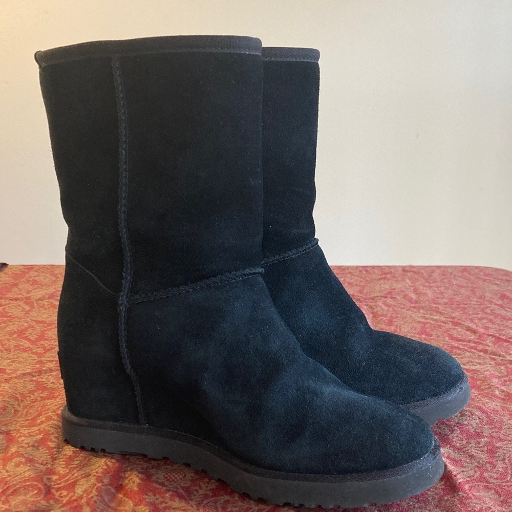 UGG Black Suede Femme size 7.5